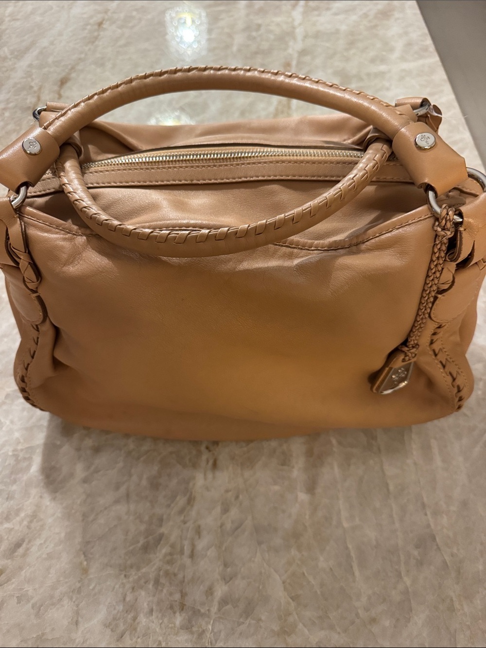 Tan Leather Shoulder Bag